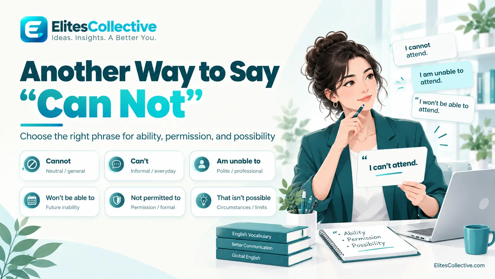 another way to say can not