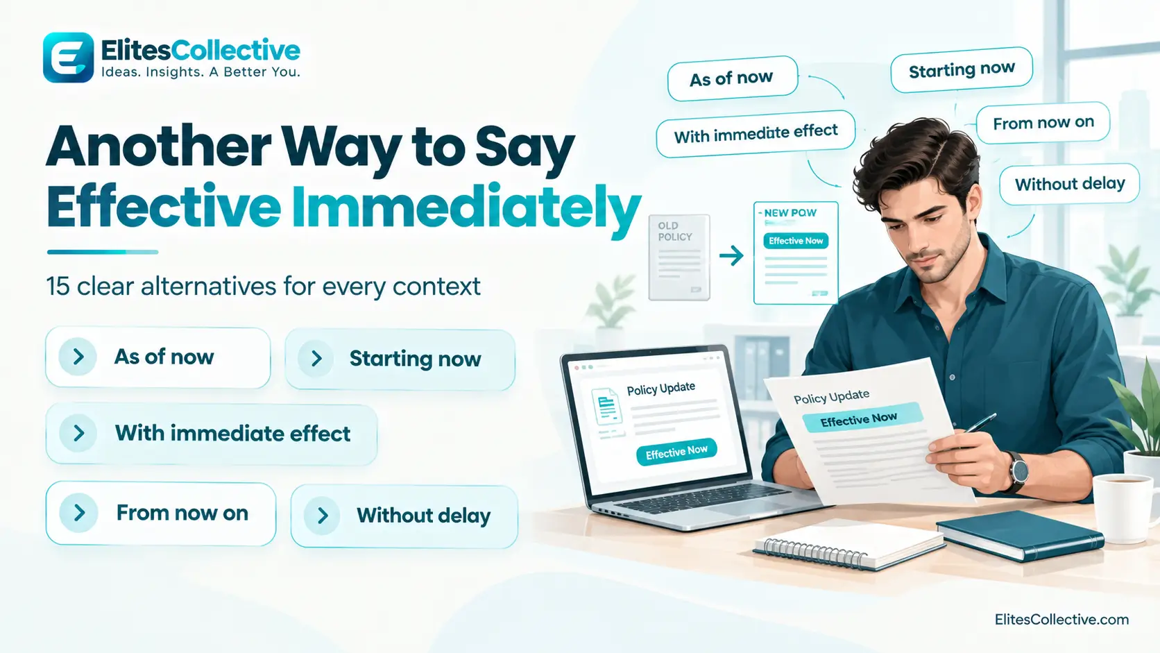 another way to say effective immediately