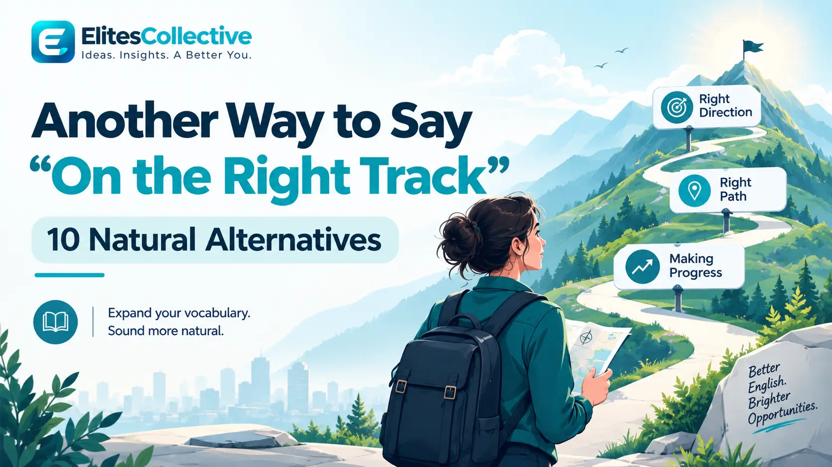 another way to say on the right track