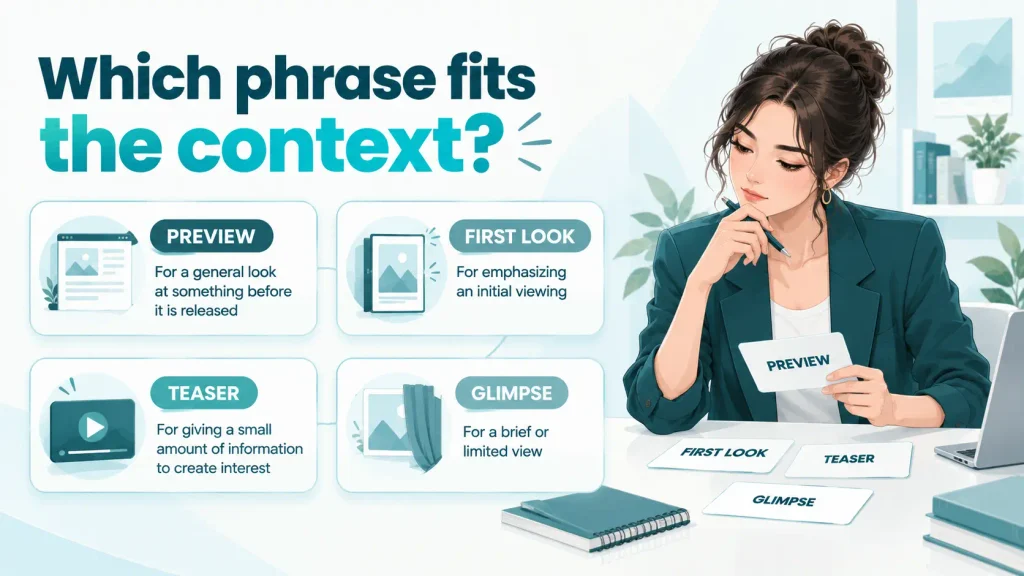 Context guide for choosing the right alternative to sneak peek
