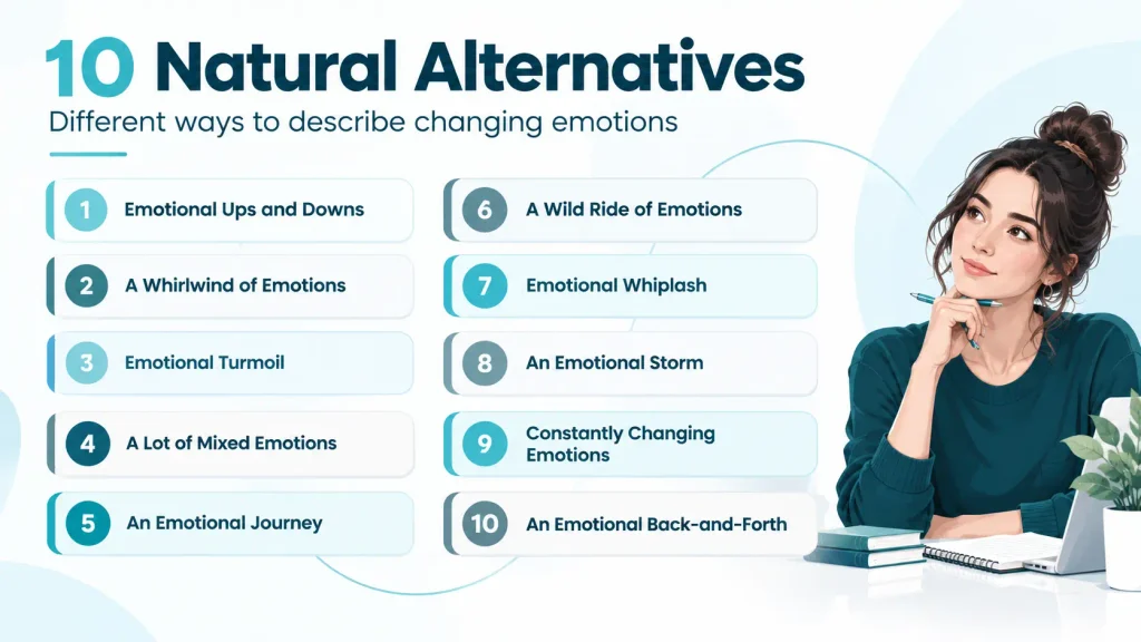 Quick-reference chart showing natural alternatives to emotional rollercoaster