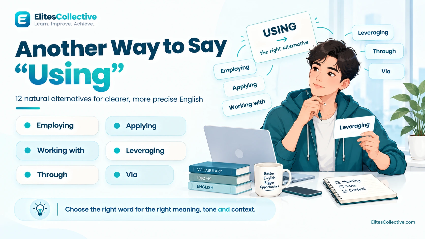 another way to say using
