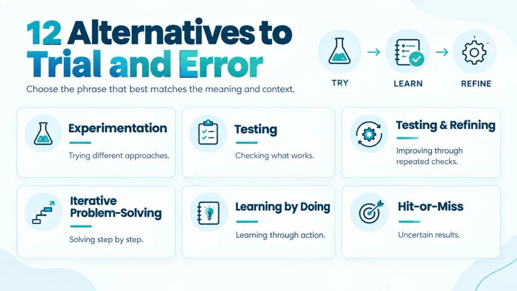 “Overview of natural alternatives to trial and error, including experimentation, testing, and iterative problem-solving”